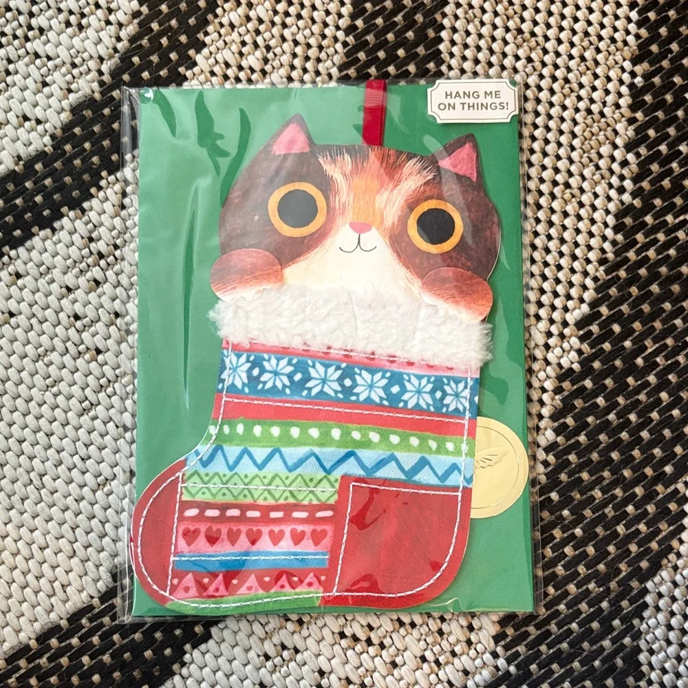 🆕Papyrus Cat Ornament Christmas Greeting Card